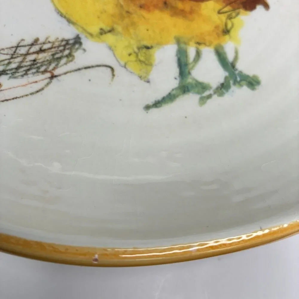 Williams Sonoma ROOSTER SCRIPT Pasta Bowls Made In Italy  10” Set Of 4